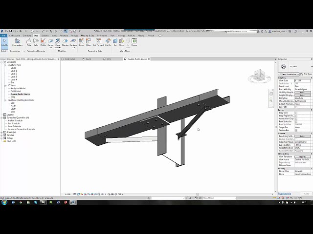 فیلم آموزشی: Revit 2019 افزودن یک اتصال آستین دار دوبل با زیرنویس فارسی