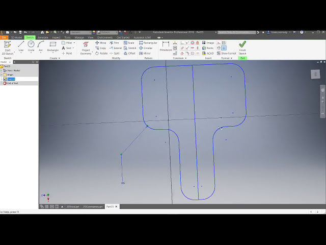 فیلم آموزشی: Autodesk Inventor 2018: 5: 2D Modify Constrain and Patterns با زیرنویس فارسی