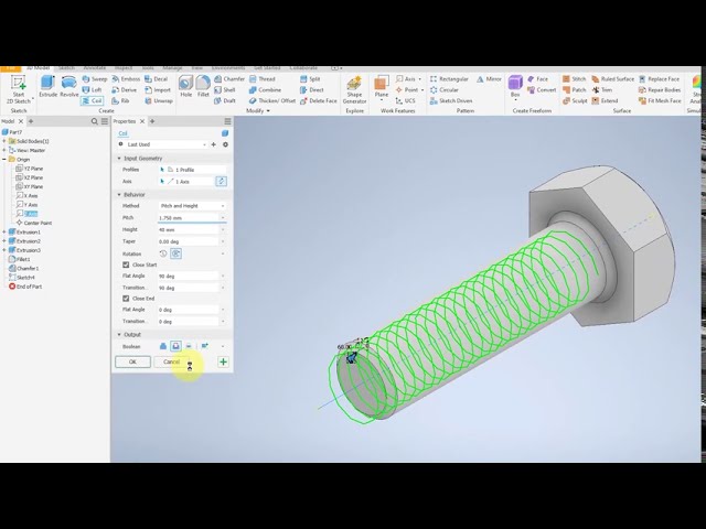 فیلم آموزشی: مدل سازی سه بعدی پیچ در Autodesk Inventor 2021 با زیرنویس فارسی