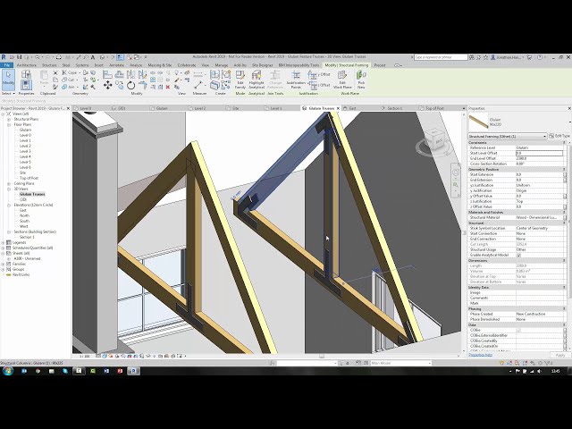 فیلم آموزشی: خرپاهای ویژه Revit 2019 Glulam با زیرنویس فارسی