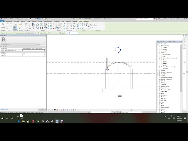 فیلم آموزشی: تیرهای منحنی ساختار Revit با زیرنویس فارسی