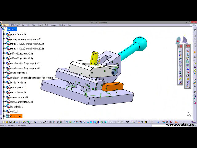 فیلم آموزشی: طراحی مونتاژ CATIA v5 یک دستگاه ثابت ساده
