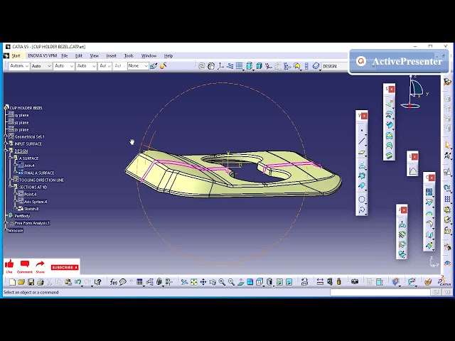 فیلم آموزشی: CATIA|نحوه ایجاد اسکچ بخش اصلی با زیرنویس فارسی