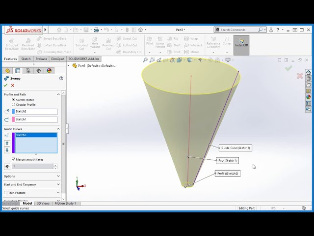 فیلم آموزشی: SOLIDWORKS 2020: Sweep با زیرنویس فارسی