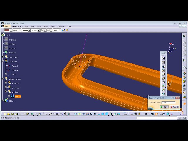 فیلم آموزشی: CATIA V5 PLASTIC MASTER SECTION قسمت 1