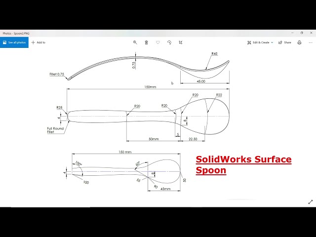 فیلم آموزشی: قاشق آموزشی SolidWorks Surfaces