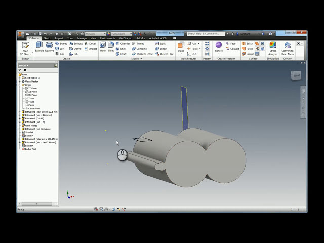 فیلم آموزشی: استفاده از ابزار اکسترود در Autodesk Inventor با زیرنویس فارسی