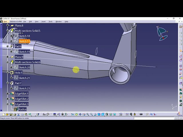 فیلم آموزشی: آموزش ساخت قاب دوچرخه مدل CAD در CATIA V5 | آموزش ساخت دوچرخه دنده قسمت1 | @CAD GURUJI با زیرنویس فارسی