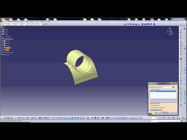 فیلم آموزشی: Generative Shape Design #1 - آموزش مبتدی CATIA V5 - نحوه استفاده از Extrude و Split