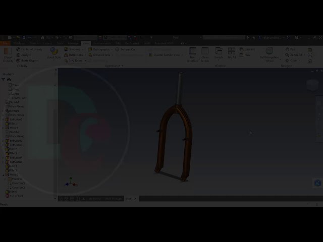 فیلم آموزشی: آموزش Autodesk Inventor : چنگال دوچرخه (BMX Fork)