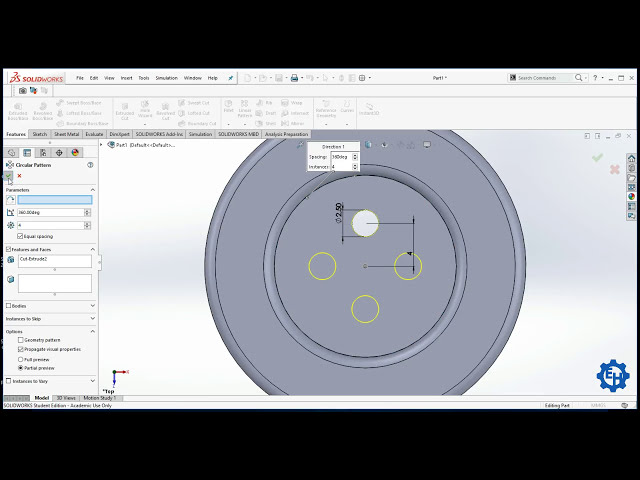 فیلم آموزشی: چگونه یک دکمه بکشیم - Solidworks 2016