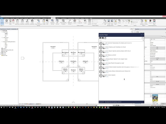 فیلم آموزشی: نحوه محاسبه بار اشغال اتاق در Revit با استفاده از Dynamo با زیرنویس فارسی