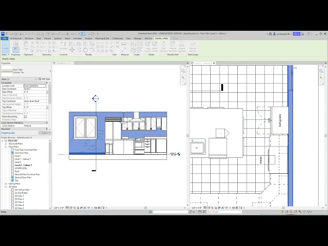 فیلم آموزشی: کاشی دیواری آشپزخانه داخلی Revit Architecture با زیرنویس فارسی