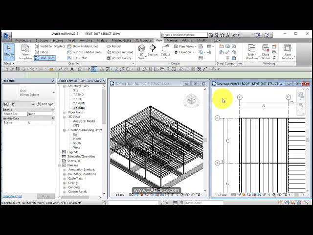 فیلم آموزشی: REVIT Structural PROJECT 08 Roof 0PEN WEB Steel JoISt Framing and Modify GRID با زیرنویس فارسی