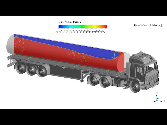 فیلم آموزشی: Sloshing of a Tanker Truck Simulation، Ansys Fluent Training