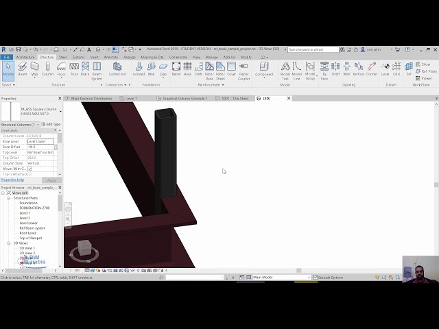 فیلم آموزشی: ساختار revit اتصال ستون ها به تیر