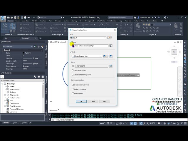 فیلم آموزشی: تبدیل دایره به چند خط - AUTODESK CIVIL 3D 2020 با زیرنویس فارسی