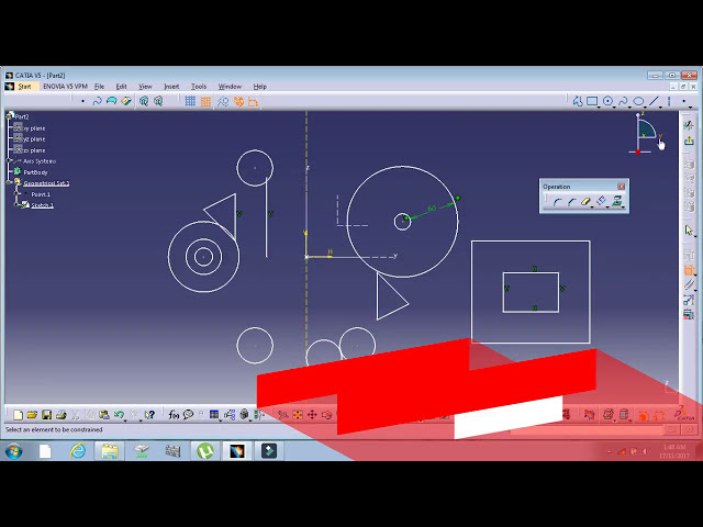 فیلم آموزشی: آینه V5 CATIA، تقارن، چرخش، مقیاس، آفست (نوار ابزار عملیاتی)