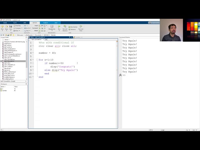 فیلم آموزشی: برای حلقه با دستور if در متلب با زیرنویس فارسی