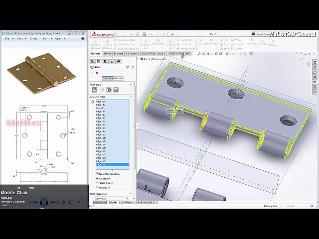 فیلم آموزشی: تمرین 5 آموزش مدلسازی لولاهای سه بعدی Solidworks با زیرنویس فارسی