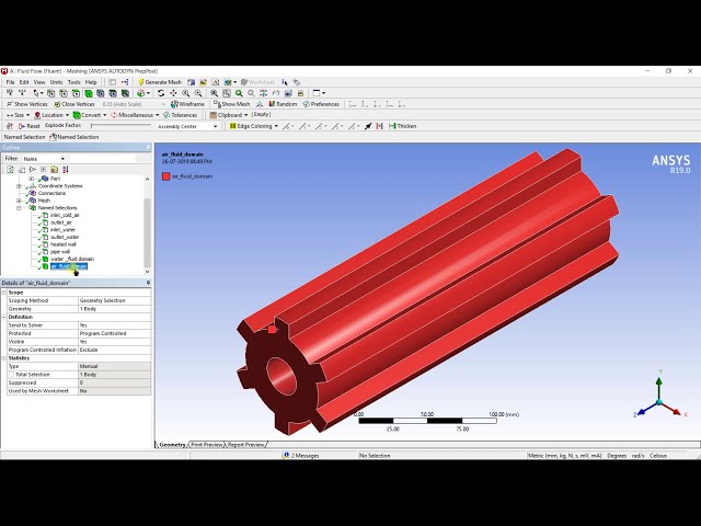 فیلم آموزشی: آموزش فلوئنت ANSYS | تجزیه و تحلیل جریان و انتقال حرارت در یک لوله اسپلینت | بازیابی حرارت زباله