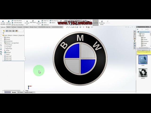 فیلم آموزشی: چگونه در Solidworks یک لوگوی سه بعدی خودروی BMW طراحی کنیم؟ با زیرنویس فارسی