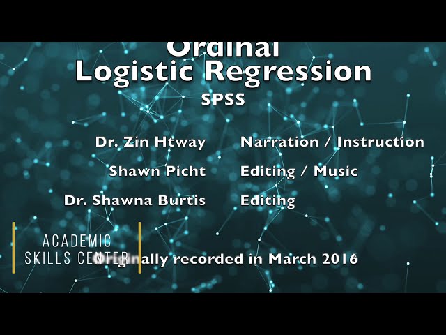 فیلم آموزشی: رگرسیون لجستیک ترتیبی - در SPSS