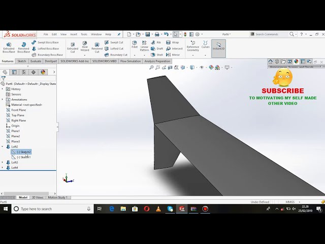 فیلم آموزشی: نحوه طراحی حصار نوک بال با نرم افزار SolidWorks