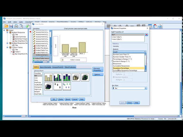 فیلم آموزشی: SPSS - نمودار میله ای پاسخ چندگانه