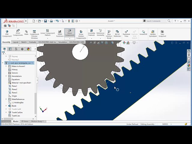 فیلم آموزشی: روش صحیح ساخت مکانیزم قفسه و پینیون در Solidworks با زیرنویس فارسی