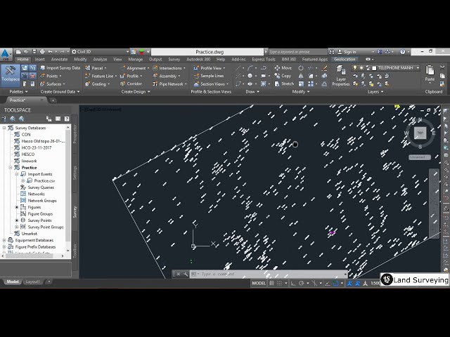 فیلم آموزشی: کل ایستگاه بررسی داده ها به Auto CAD Civil 3D