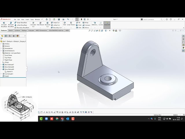 فیلم آموزشی: SOLIDWORKS Exercis - Cut off Holder