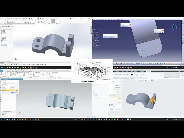 فیلم آموزشی: Catia Nx Creo SOLIDWORKS All in one CAD Exercise - Frame Guide