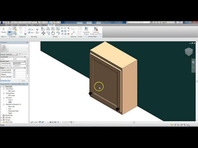 فیلم آموزشی: REVIT FAMILY CREATION - کابینت بالای آشپزخانه با زیرنویس فارسی