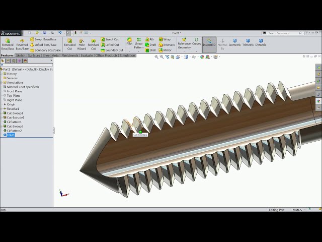 فیلم آموزشی: آموزش Solidworks طراحی Tap Bit M10 در Solidworks