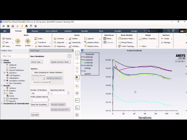 فیلم آموزشی: تنظیمات حل کننده در فایل موردی ANSYS Fluent با زیرنویس فارسی