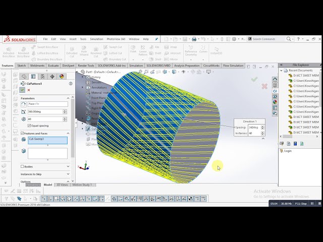 فیلم آموزشی: نحوه انجام Knurling در Solidworks