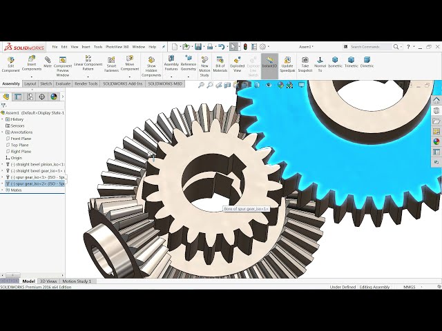 فیلم آموزشی: آموزش Solidworks | مطالعه حرکت چرخ دنده اریب و خار