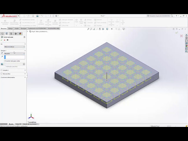 فیلم آموزشی: Solidworks #9 - الگوی خطی با زیرنویس فارسی