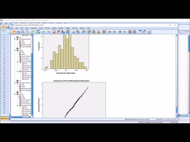 فیلم آموزشی: تست نرمال بودن برای باقیمانده ها در ANOVA با استفاده از SPSS با زیرنویس فارسی