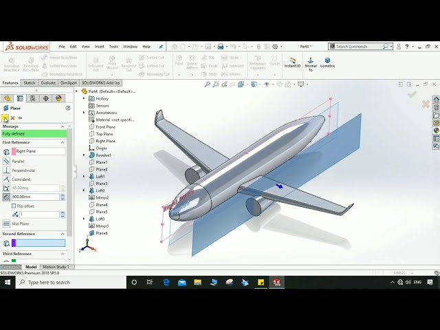 فیلم آموزشی: آموزش طراحی هواپیما || طراحی هواپیما در Solidworks || مدل 3D CAD هواپیما MD11 ||شناخت با زیرنویس فارسی