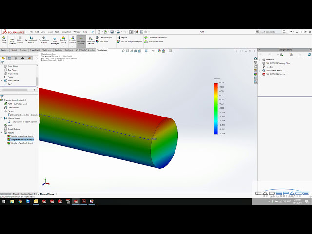 فیلم آموزشی: نکته فنی شبیه سازی SolidWorks - انبساط حرارتی با زیرنویس فارسی