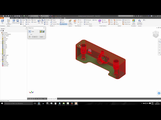 فیلم آموزشی: 124 Autodesk Inventor Delete Face Command با زیرنویس فارسی