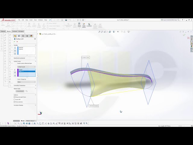 فیلم آموزشی: زین دوچرخه - Fahrradsattel - SolidWorks 2017 Training - Surfaces با زیرنویس فارسی