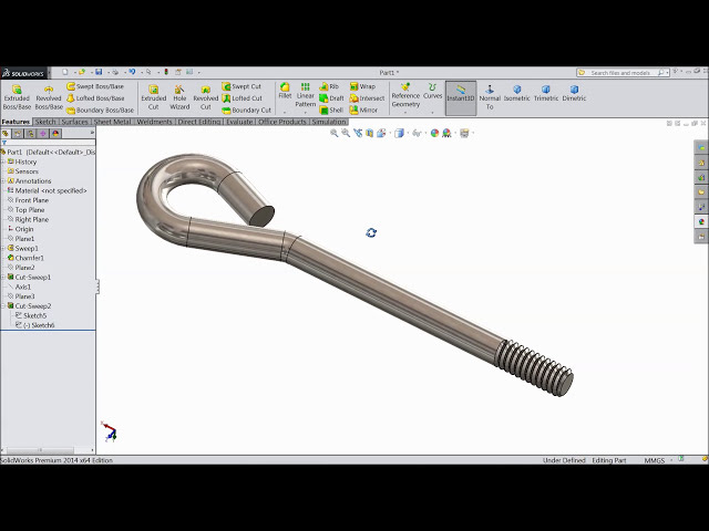 فیلم آموزشی: نحوه ساخت پیچ پایه در Solidworks با زیرنویس فارسی