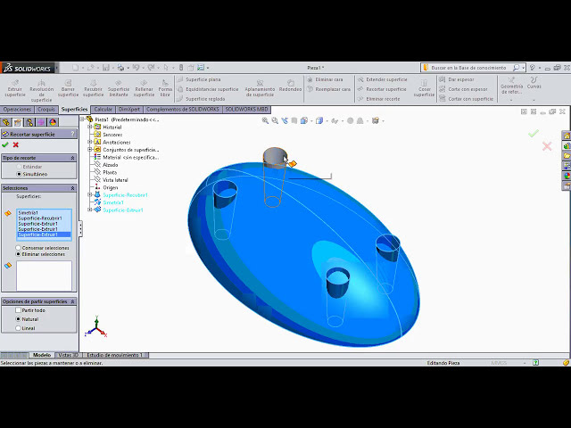 فیلم آموزشی: Solidworks 16 آموزش سطح زیر شیروانی، سطح صاف و سطح دوخت با زیرنویس فارسی