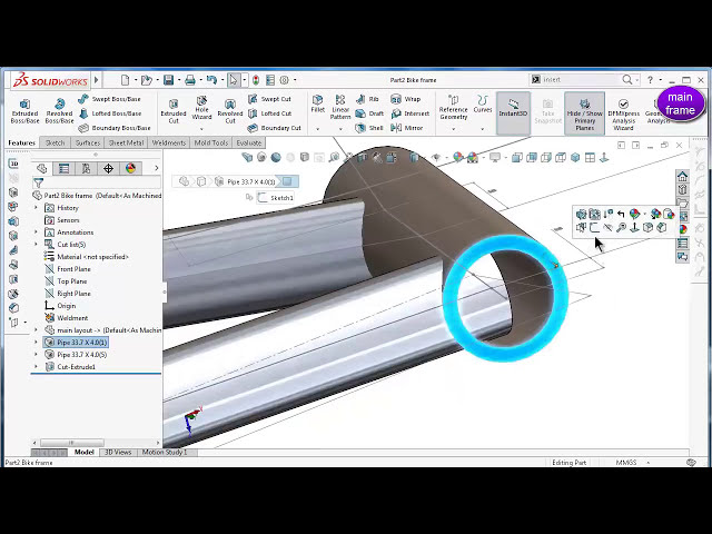 فیلم آموزشی: آموزش SolidWorks #فهرست نشده: قاب و چیدمان دوچرخه (جوش دادن، ویرایش نمایه های جوشکاری)