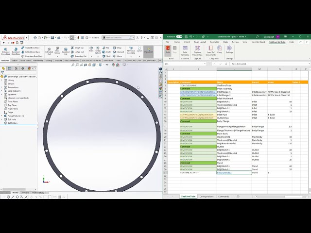 فیلم آموزشی: اتوماسیون Solidworks با استفاده از Excel Add in با زیرنویس فارسی