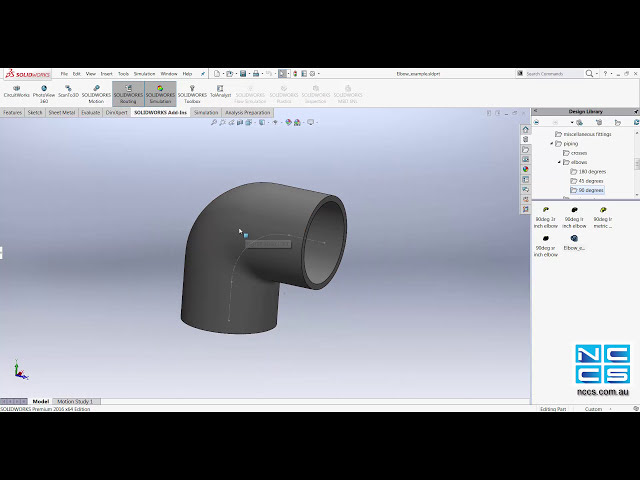 فیلم آموزشی: نکات SolidWorks - وارد کردن جزء مسیریابی به کتابخانه طراحی با زیرنویس فارسی