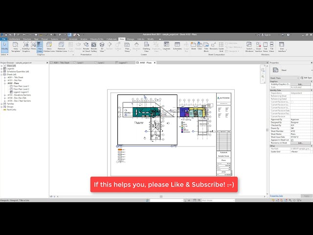 فیلم آموزشی: Revit Snippets: نحوه تغییر ترتیب ترسیم نماها در برگه ها با زیرنویس فارسی